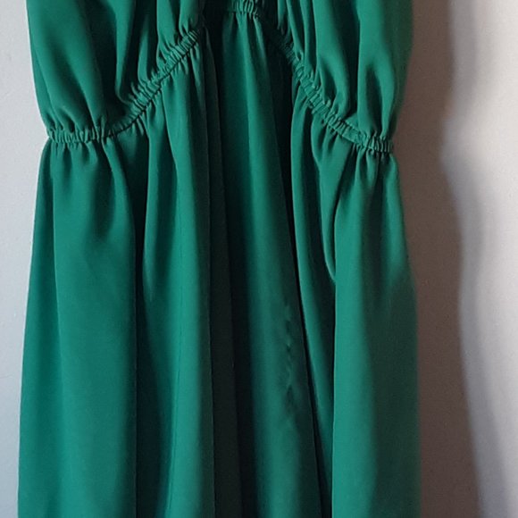 Silence and Noise dress small, green/black light fabric rayon-ish - Picture 7 of 8